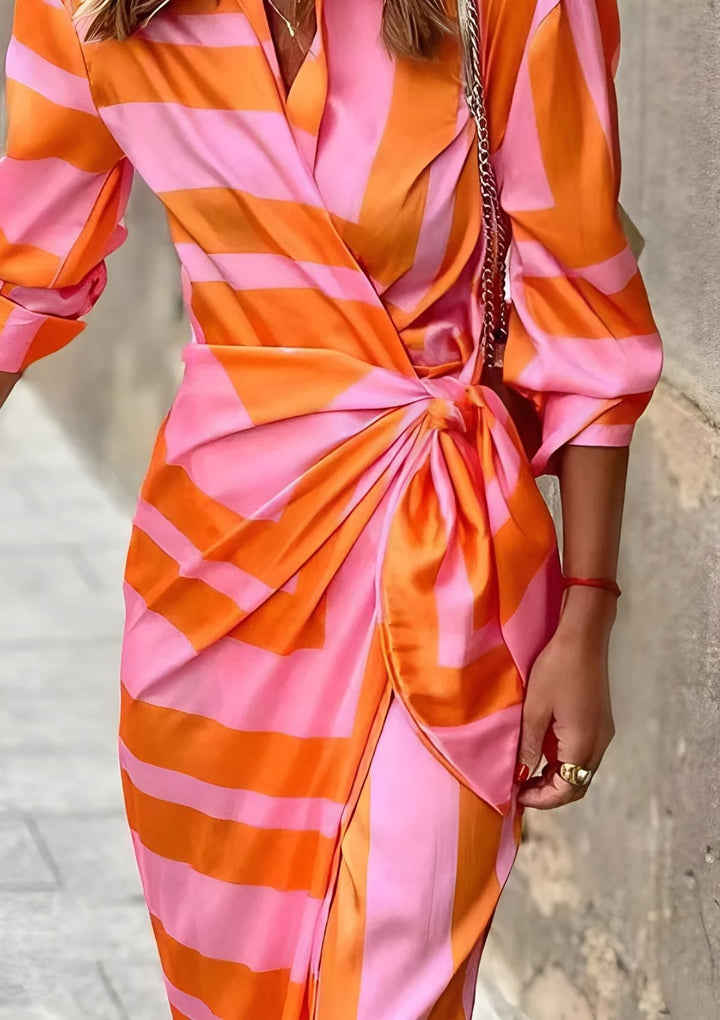 ROBE ENVELOPPANTE À MANCHES LONGUES IVY