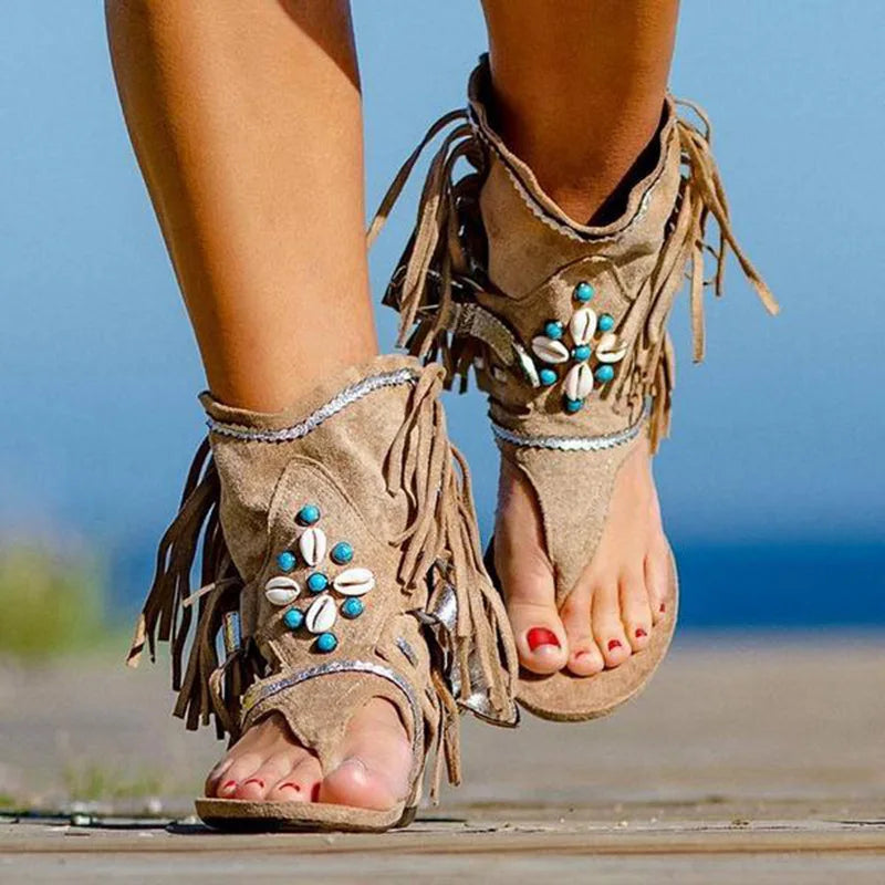 Hera - Sandales Boho à Franges