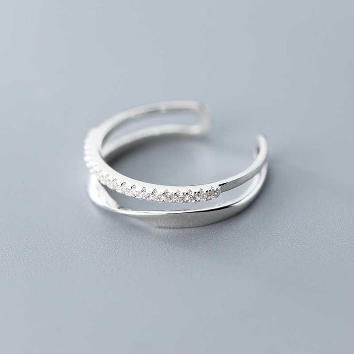 Bague Double Ligne Ajustable