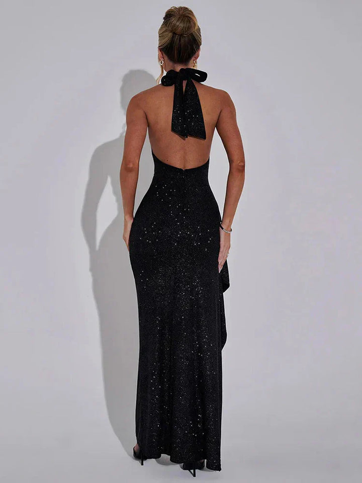 Cassia - Robe Maxi Fendue Sans Dos