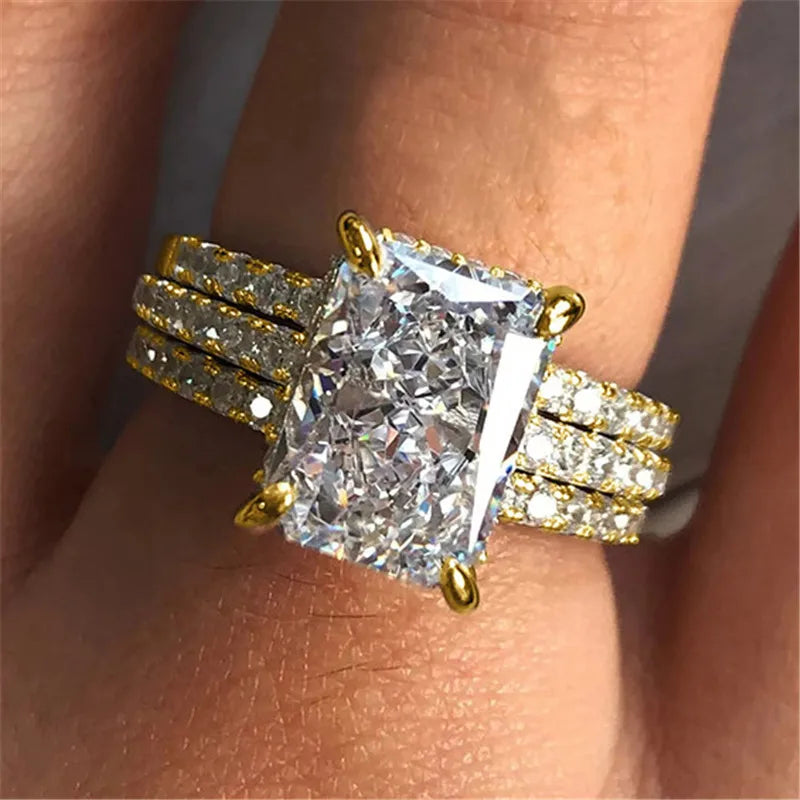 Ensemble de Bagues de Mariage Jaily 3PC | Or