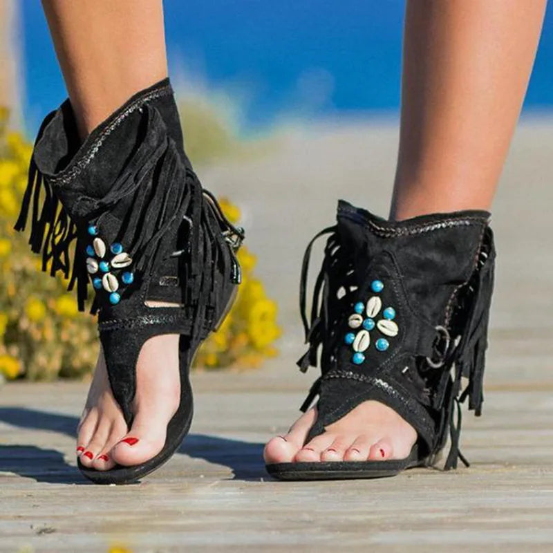 Hera - Sandales Boho à Franges