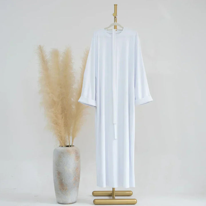 Ariane - Abaya Tricotée Élégante avec Ceinture et Poches Latérales
