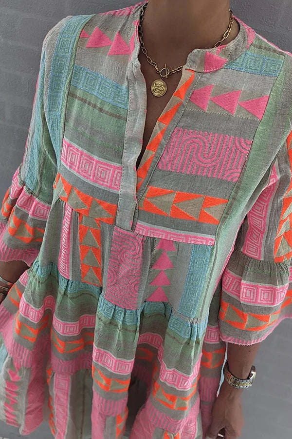 ROBE À IMPRIMÉ ETHNIQUE ALICE