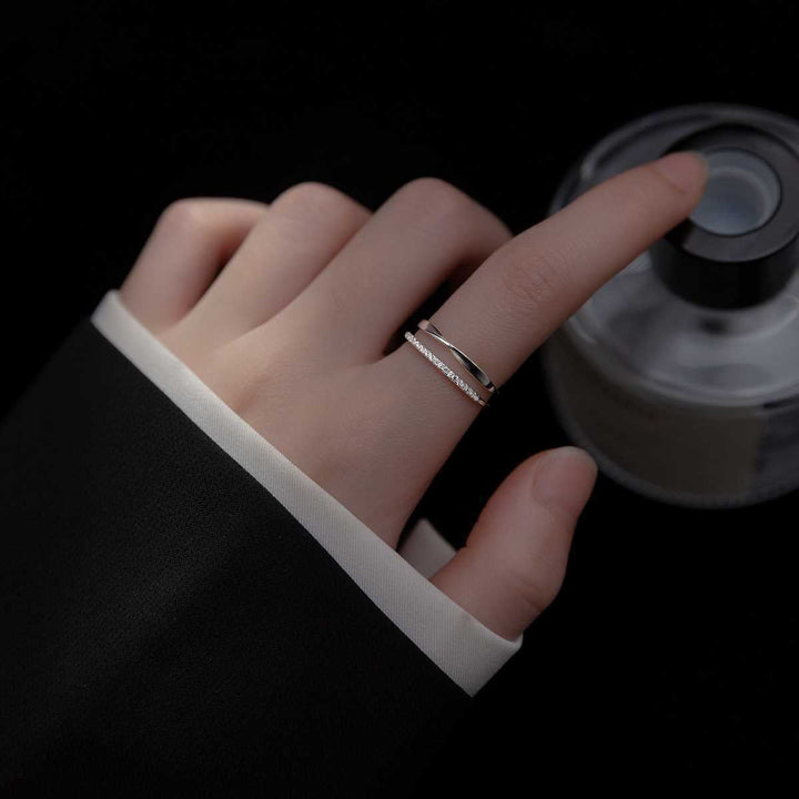 Bague Double Ligne Ajustable