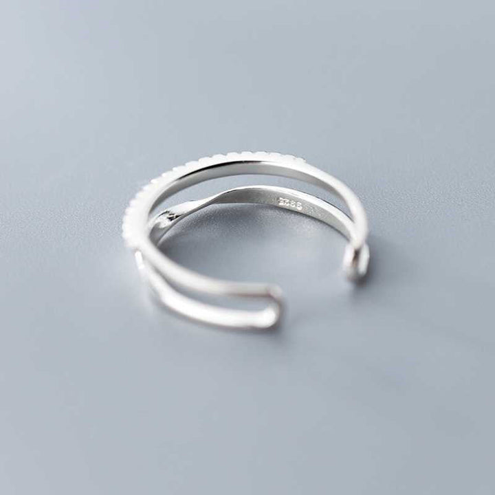 Bague Double Ligne Ajustable