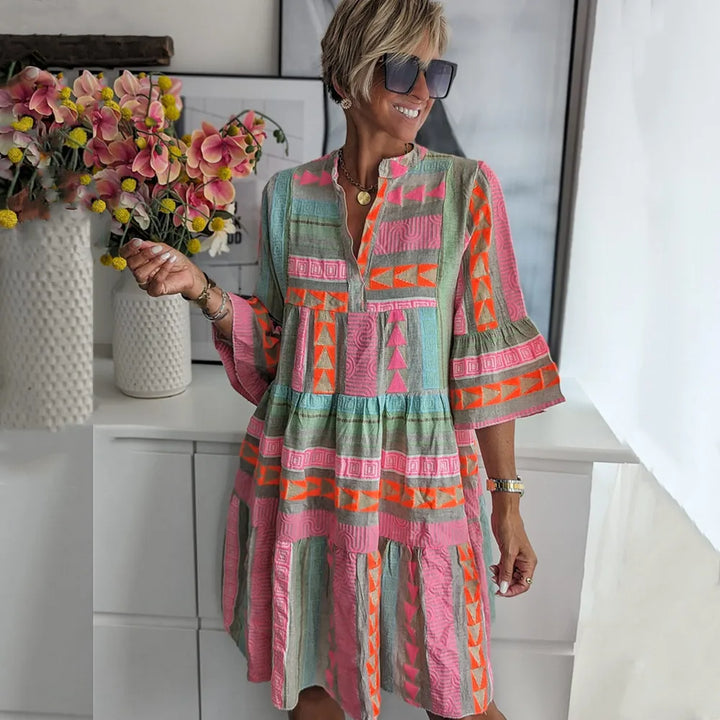 ROBE À IMPRIMÉ ETHNIQUE ALICE