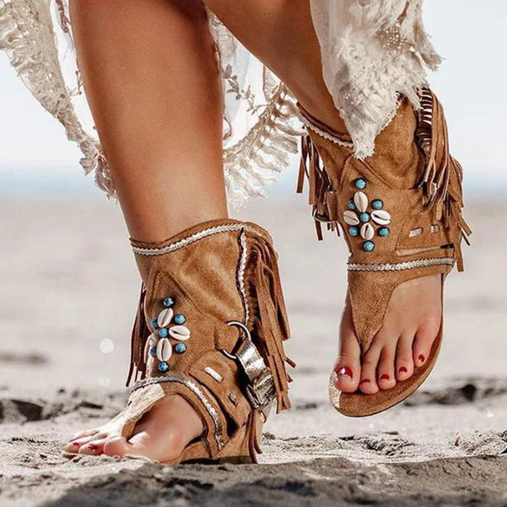 Hera - Sandales Boho à Franges