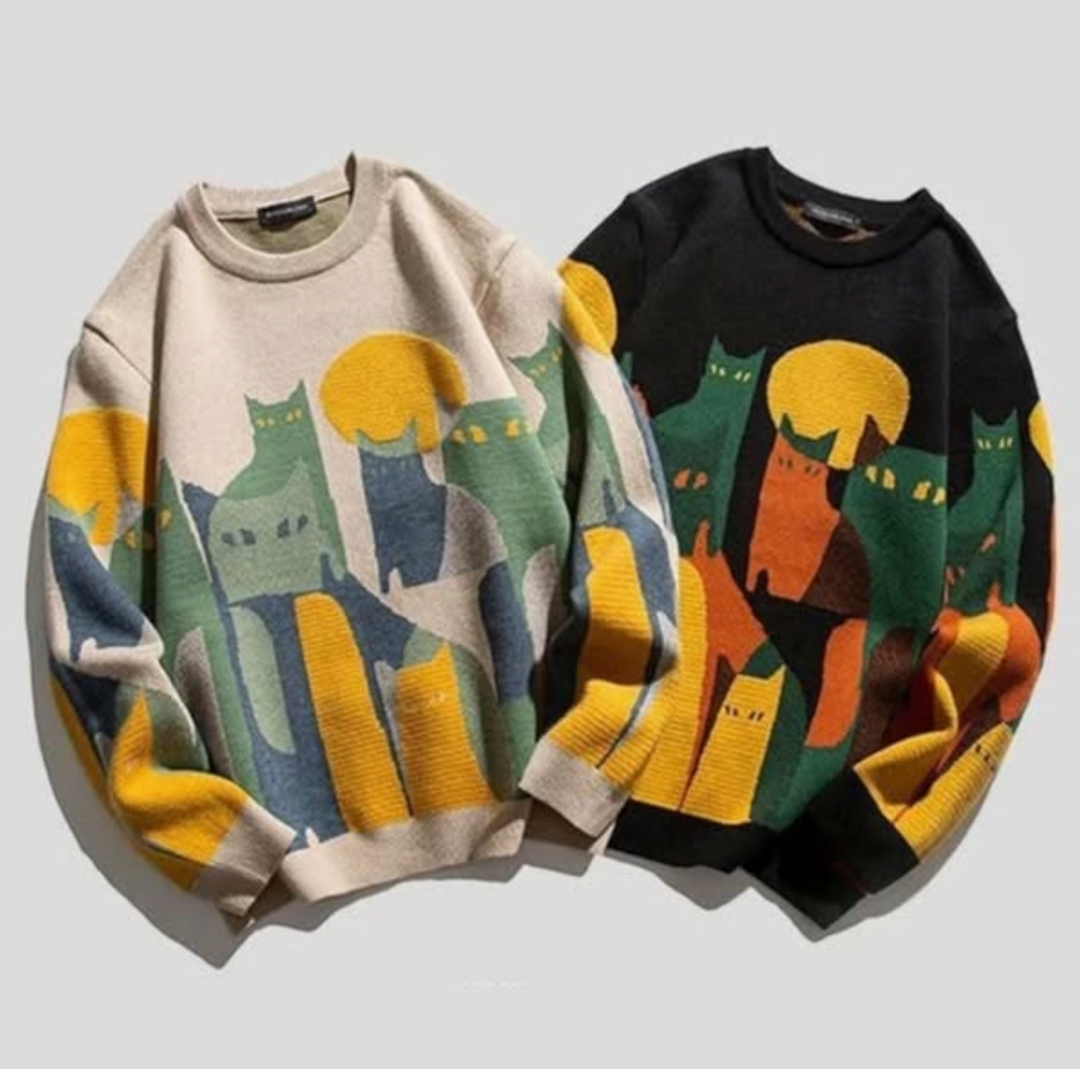 Chat au clair de lune | Pull