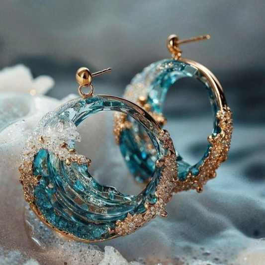 Boucles d'oreilles uniques Tempête en Mer