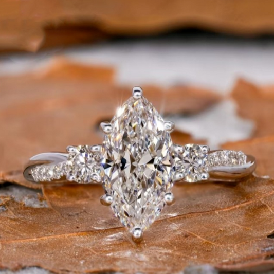 Ensemble de bagues Maxine | Or blanc