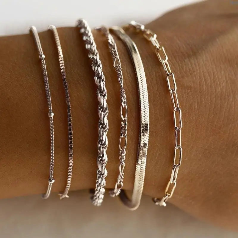 Ensemble de bracelets Isabella Vernetta | Or Blanc