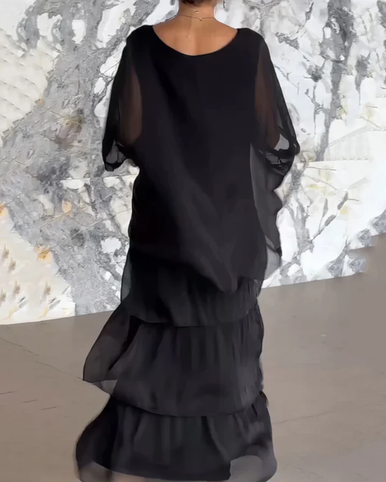 Caroline | Robe Maxi à Col Rond Lâche