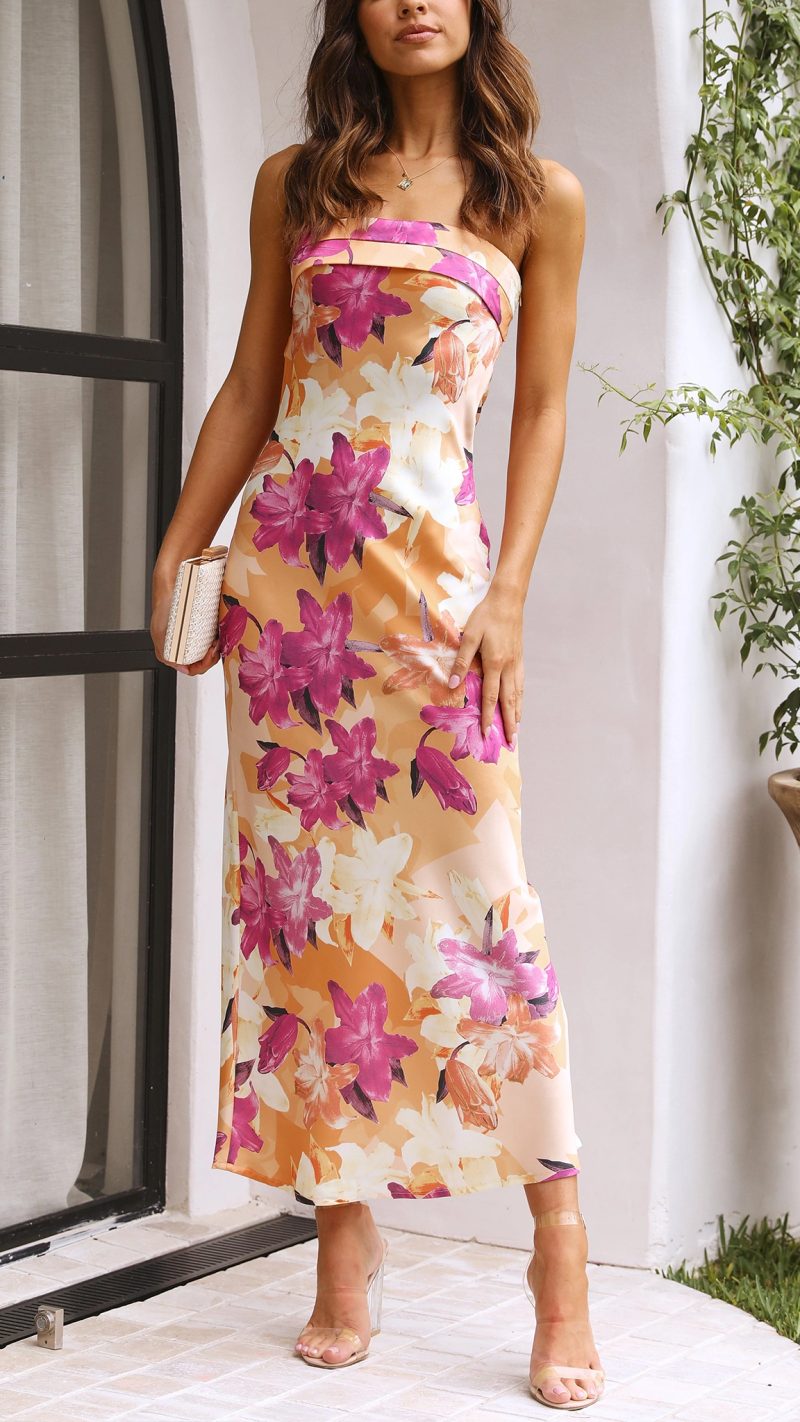Bellamy - Robe Maxi Fleurie Sans Manches
