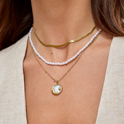 Collier en Chaîne Serpentine en Or