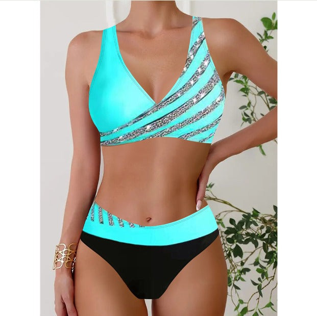Zuza – Maillot de bain à col halter avec imprimé
