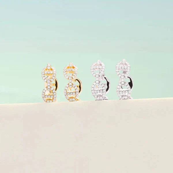 Boucle d'oreille Isla Marina | Or blanc