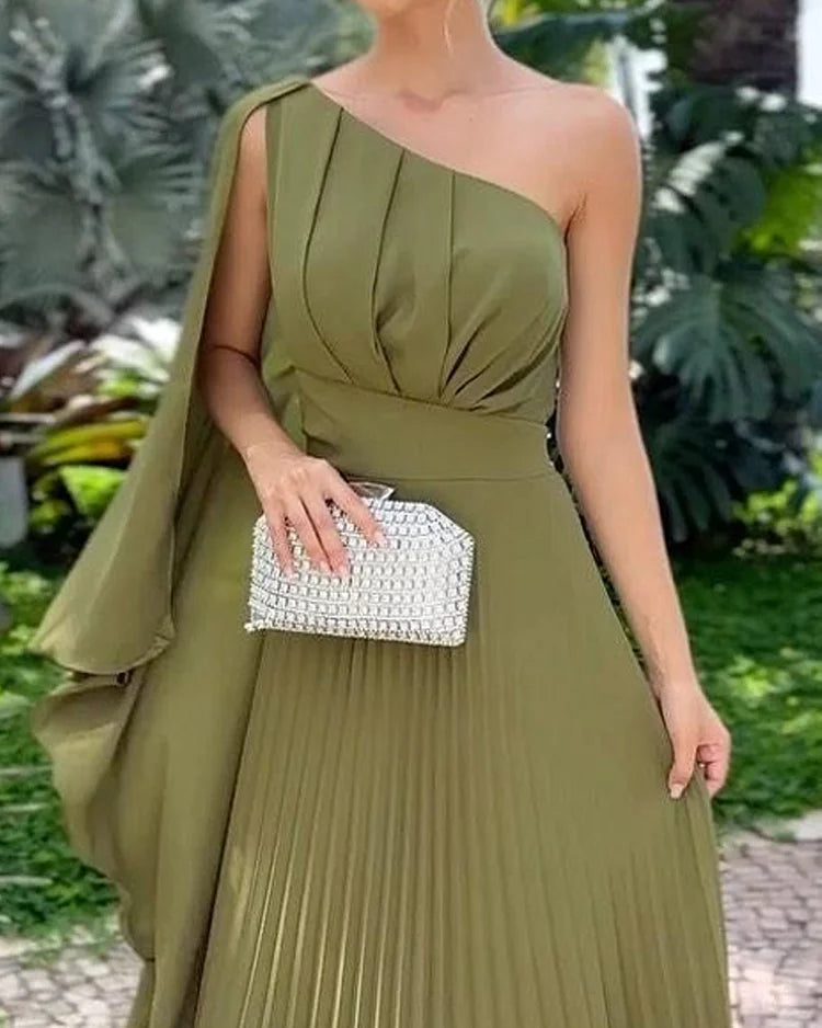 Araluen | Robe plissée à une épaule