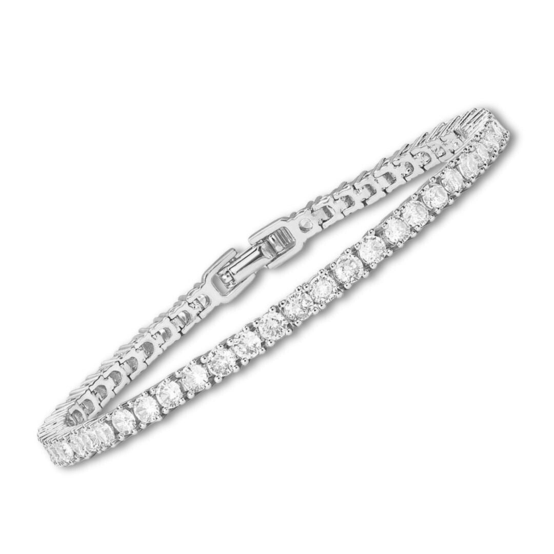 Bracelet de tennis en moissanite | Or blanc