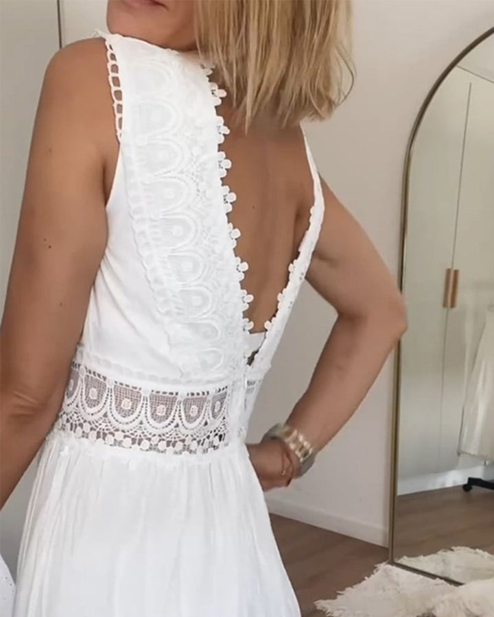 Camille | Robe en Dentelle à Décolleté en V (Presque épuisé)