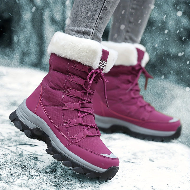 Maya - Bottes de Neige Imperméables et Isolées avec Fourrure Synthétique