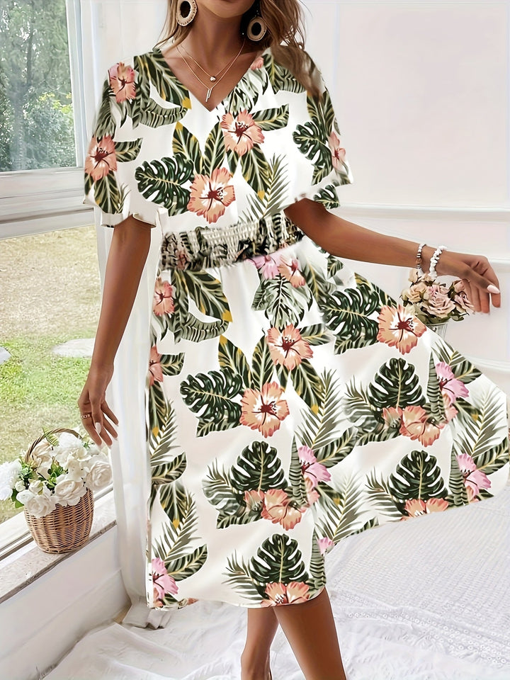 Lily – Robe sans manches à imprimé floral