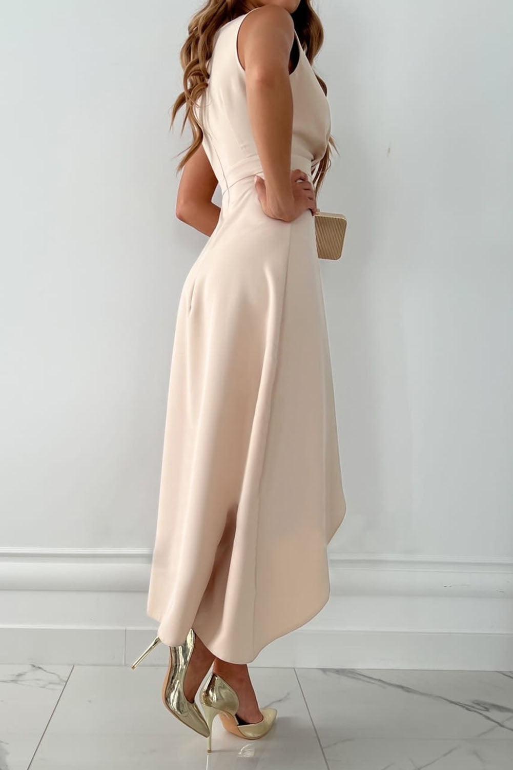 Mandy - Robe Midi Chic Croisée à Col V