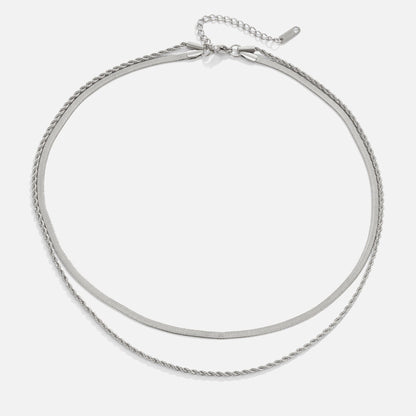 Collier superposé en argent Alexandra