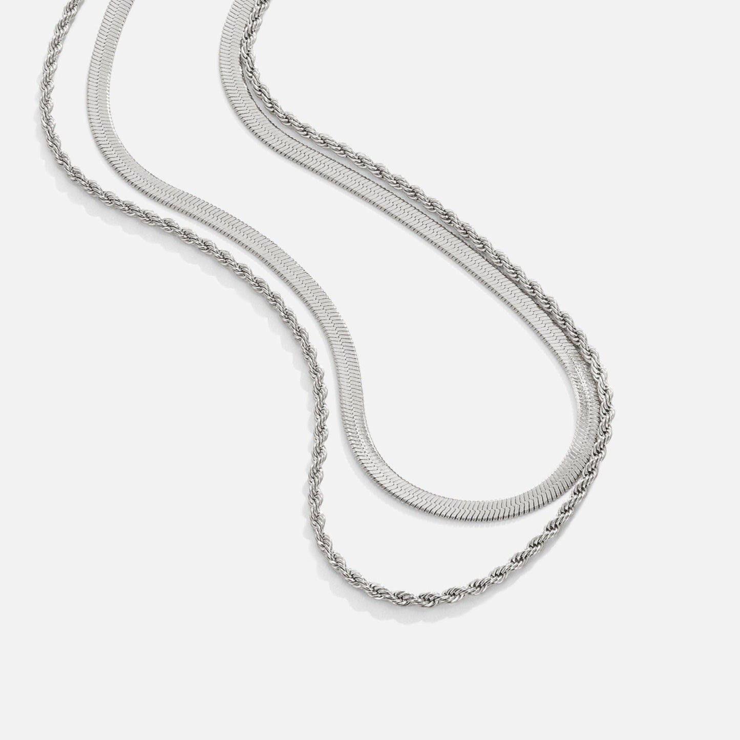 Collier superposé en argent Alexandra