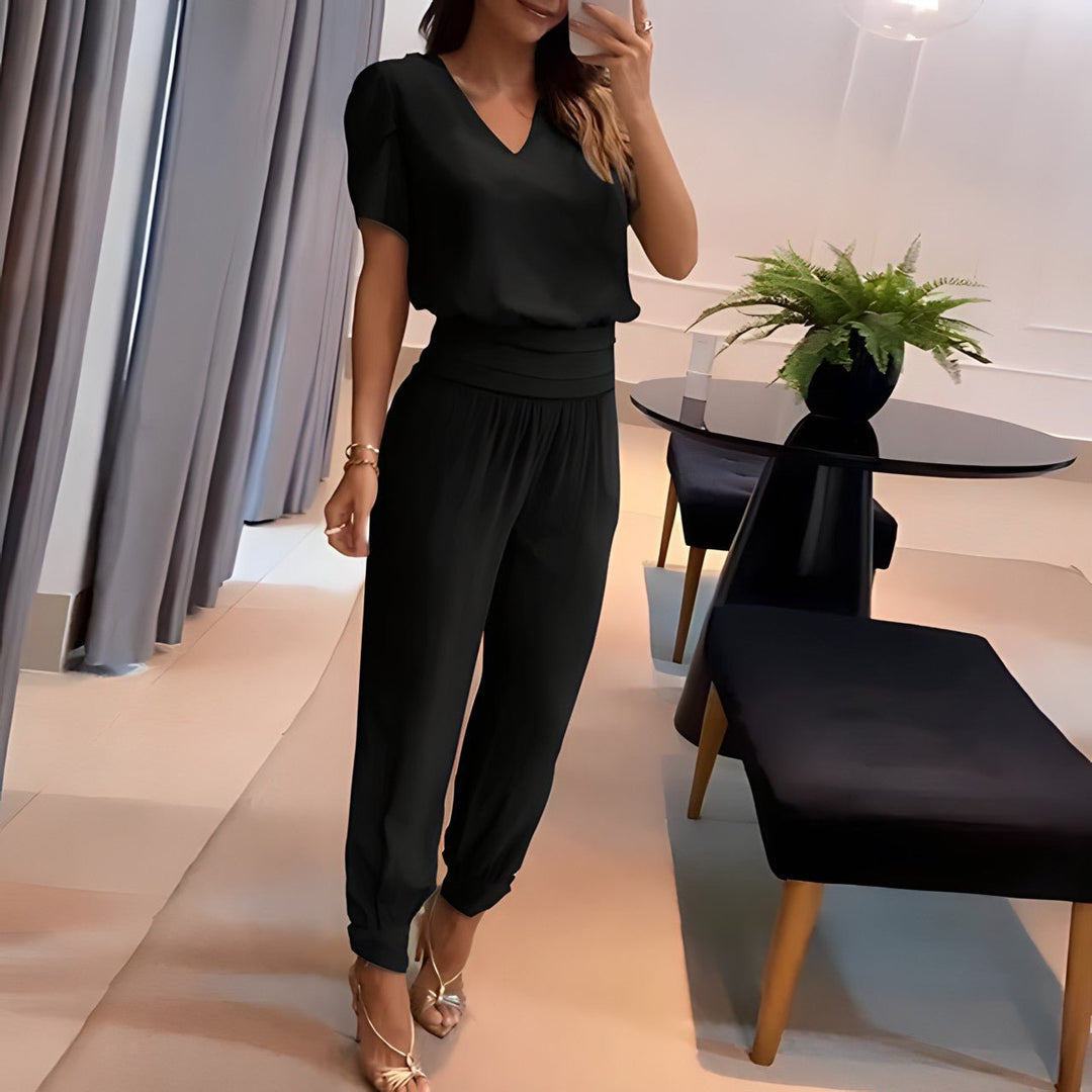 Sylvie - Ensemble tendance avec blouse et pantalon