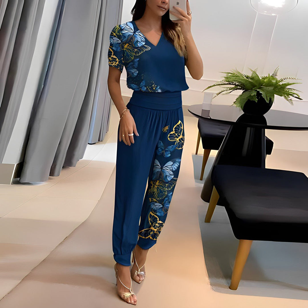 Sylvie - Ensemble tendance avec blouse et pantalon