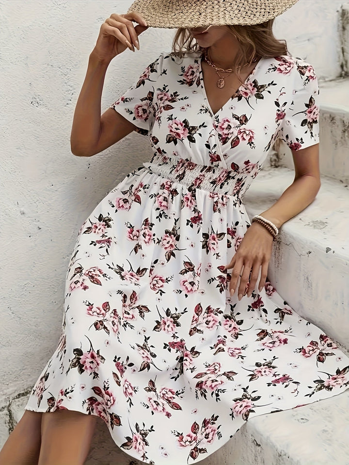 Lily – Robe sans manches à imprimé floral