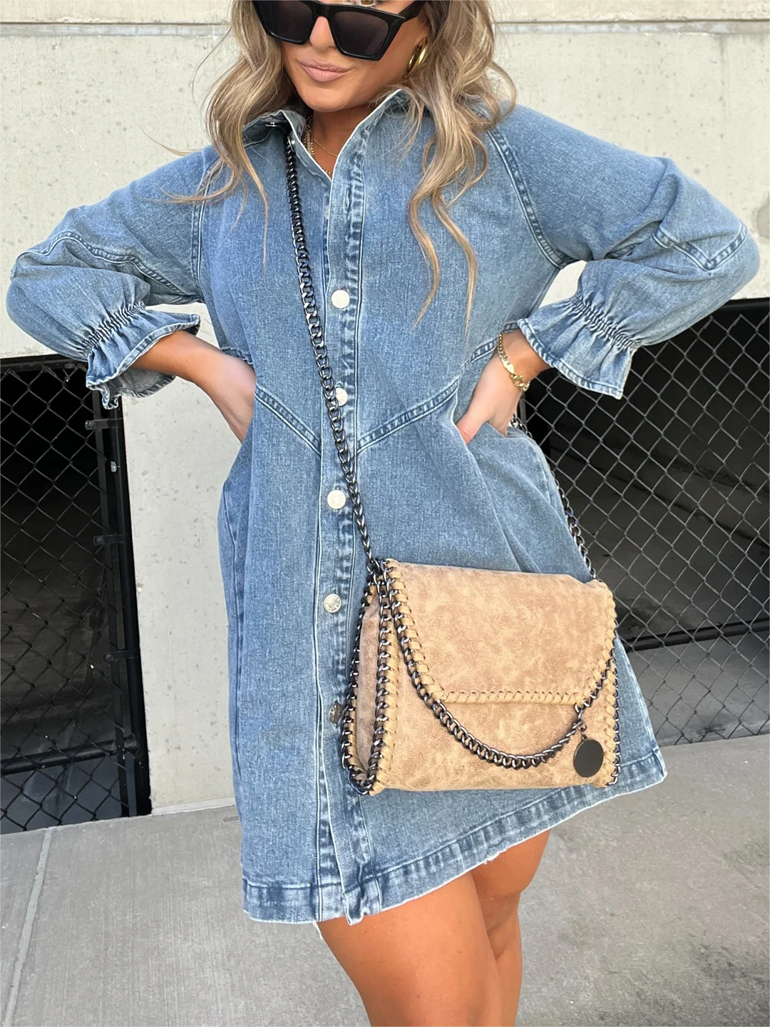Eliana - Robe en Jean Décontractée
