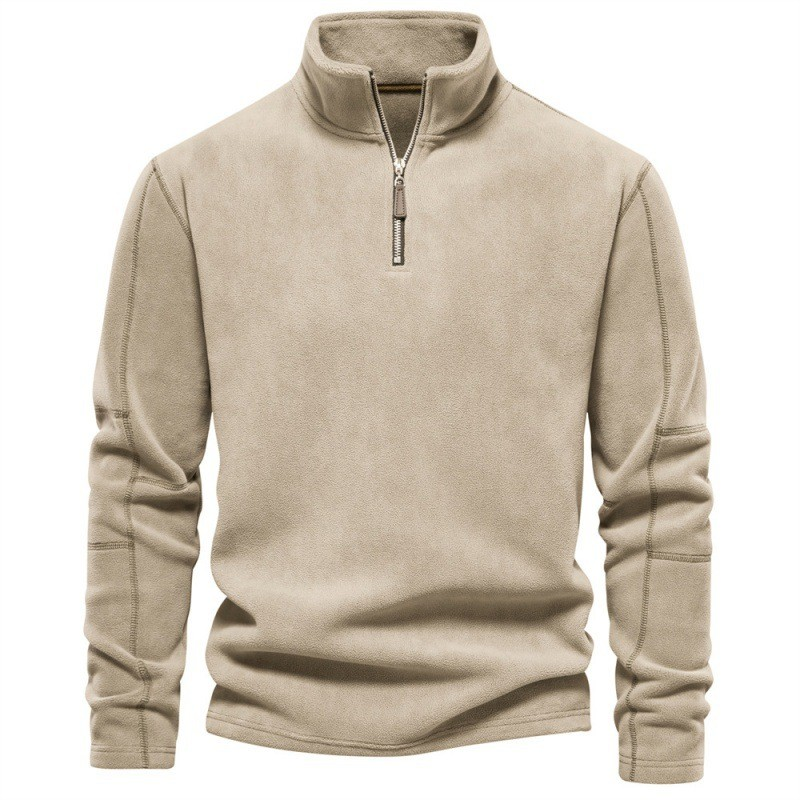 Joshua | Pull en polaire avec zip quart