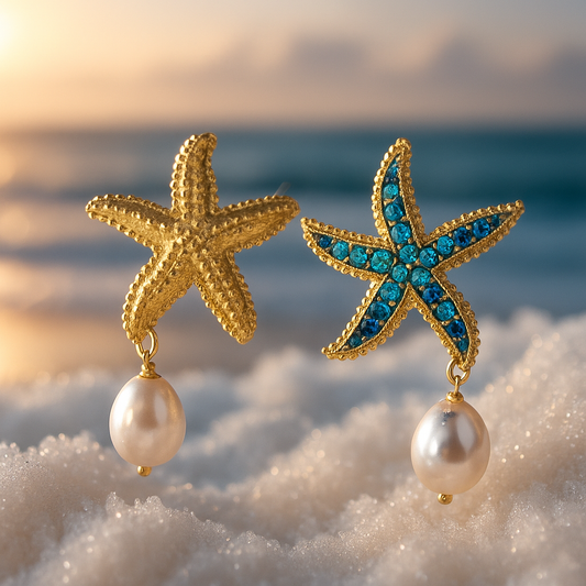 Sérénité - Boucles d'oreilles Ancien Sceau Marin