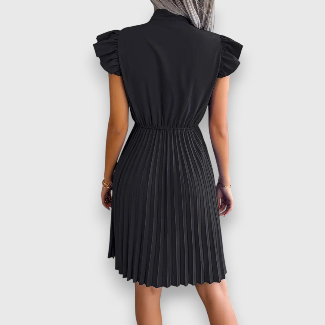 Florence – Robe à Manches Courtes avec Nœud