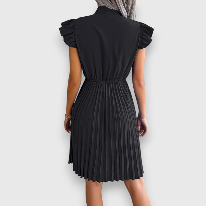 Florence – Robe à Manches Courtes avec Nœud