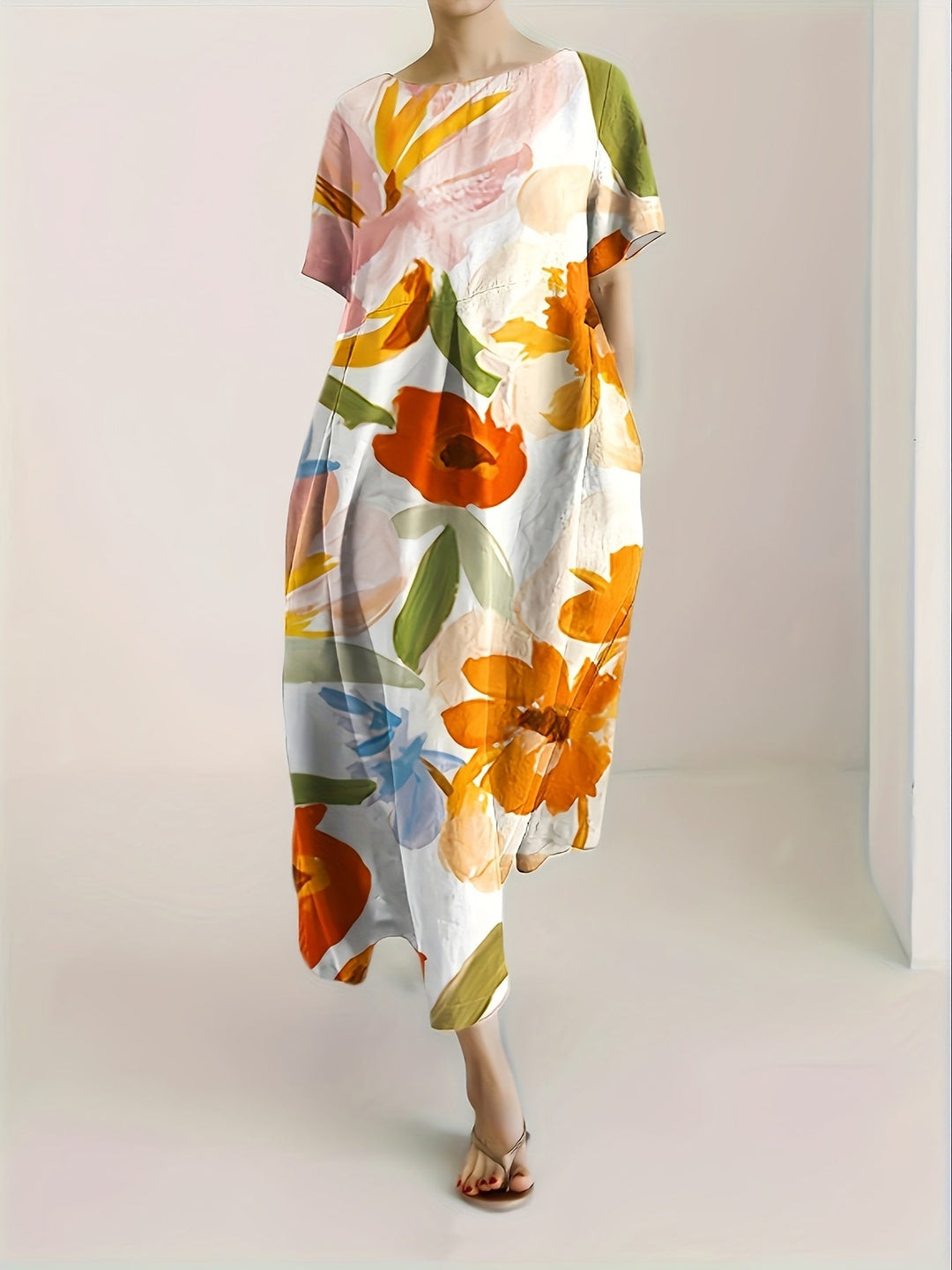 Olivia – Robe Décontractée à Imprimé Floral Élégant