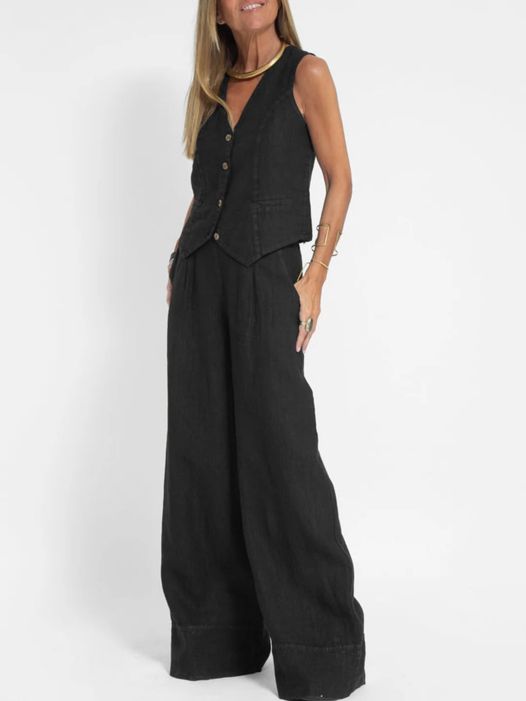 Ella - Ensemble Veste & Pantalon Large (Presque épuisé)