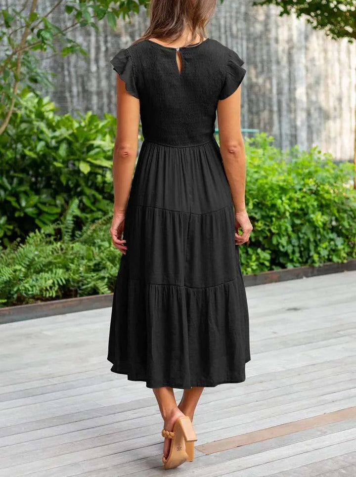 ROBE MIDI VOLANTÉE AUDREY I