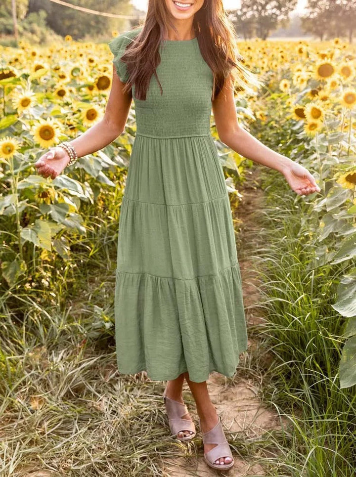 ROBE MIDI VOLANTÉE AUDREY I