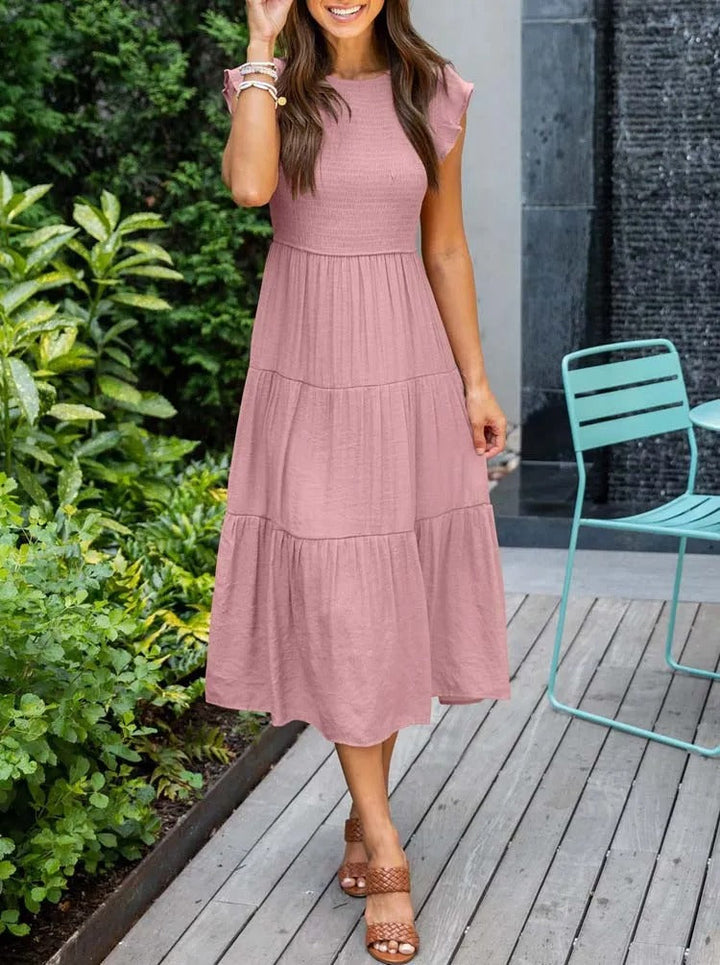 ROBE MIDI VOLANTÉE AUDREY I