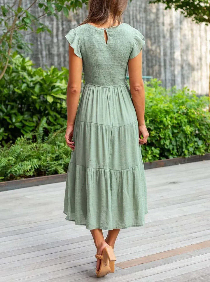 ROBE MIDI VOLANTÉE AUDREY I