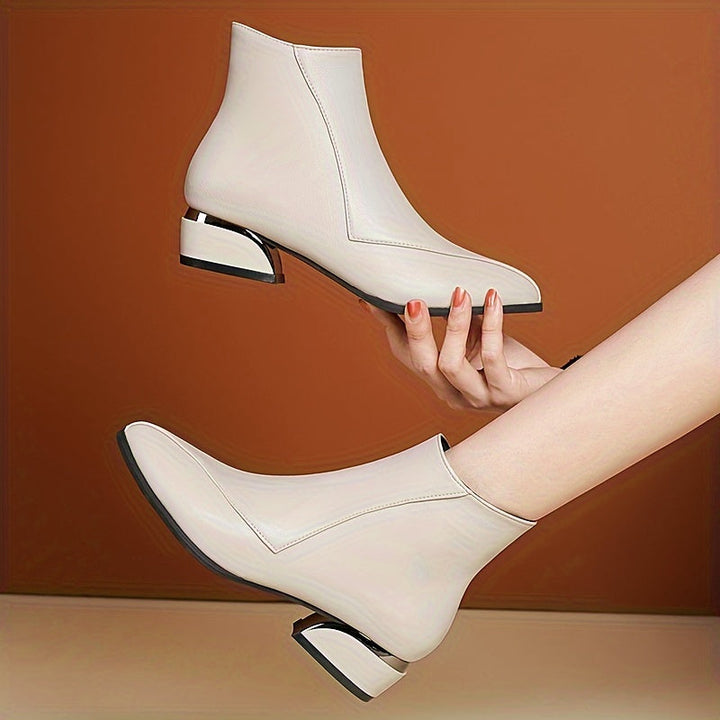 Ava | Bottines avec Talon et Fermeture Éclair