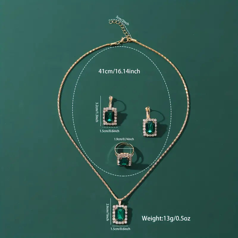 Parure Sylvara Greenveil | Or blanc