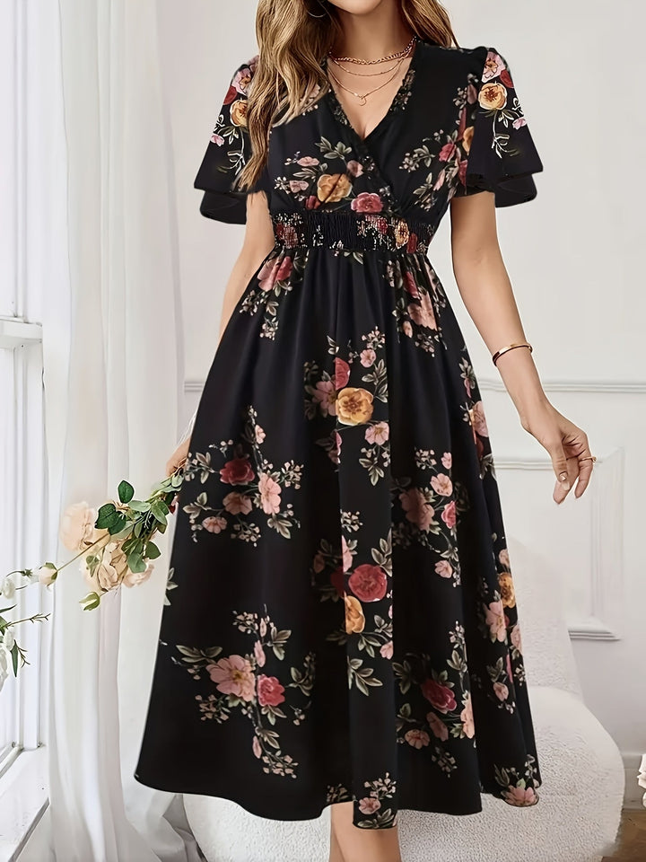 Lily – Robe sans manches à imprimé floral
