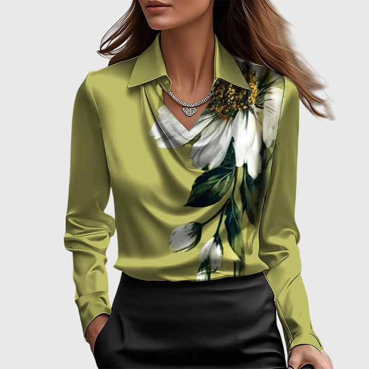 ÉMILIE - BLOUSE AVEC ÉCLAT LUXUEUX ET VOLANTS