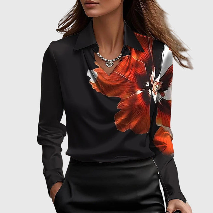 ÉMILIE - BLOUSE AVEC ÉCLAT LUXUEUX ET VOLANTS