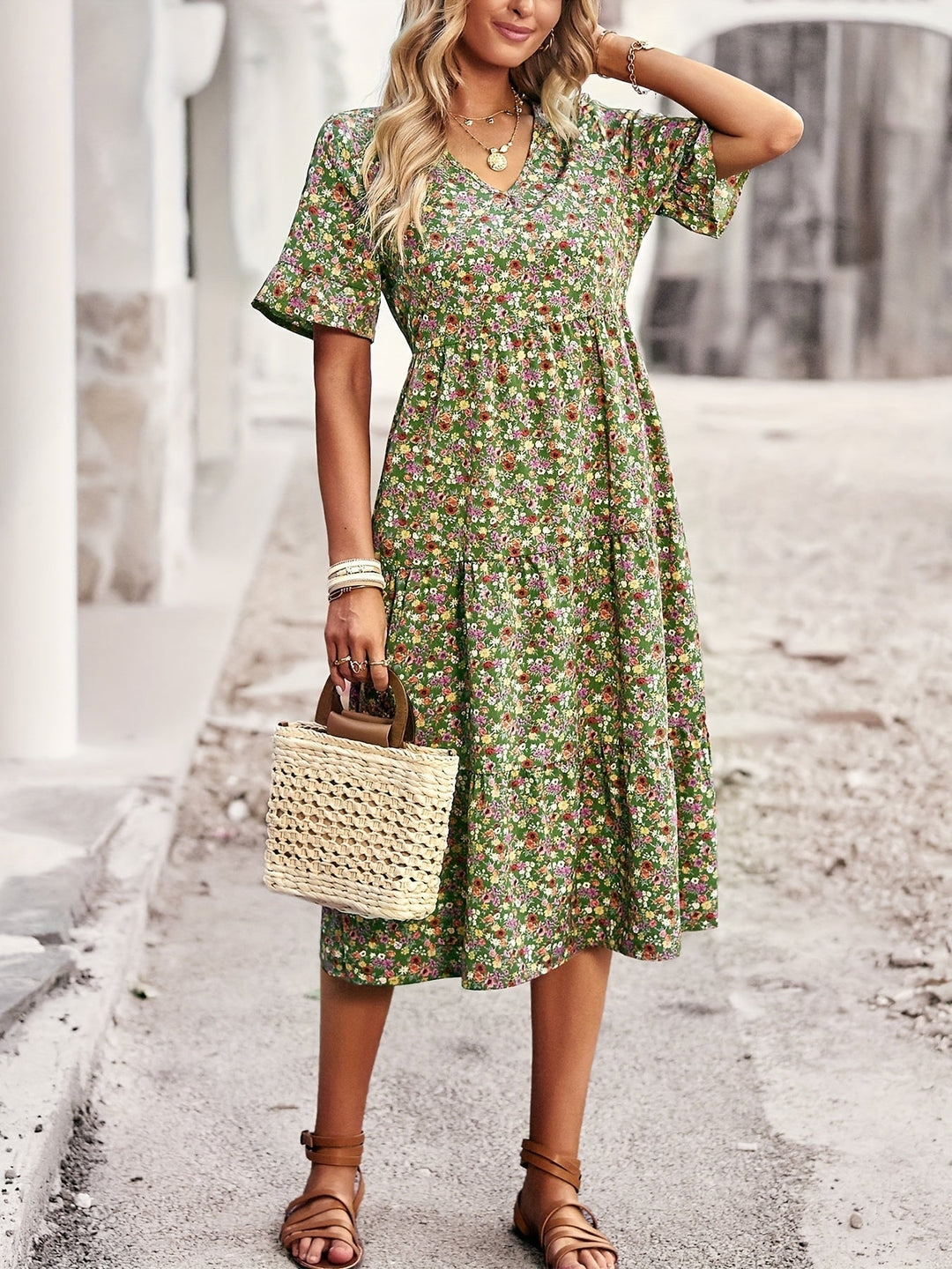 Ariana – Robe Florale Bohémienne