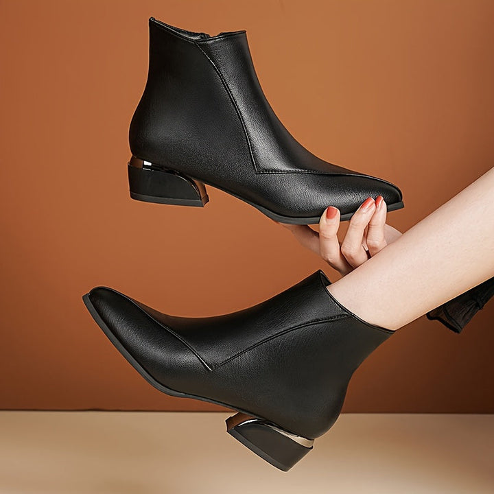 Ava | Bottines avec Talon et Fermeture Éclair